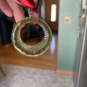 Vintage style green earrings